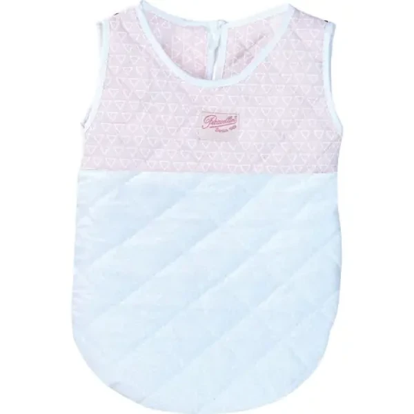 Petitcollin Spací pytel růžovo-bílý pro panenky 36-40 cm