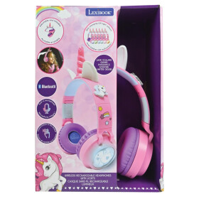 Lexibook 3D bezdrátová sluchátka Jednorožec se světelnými efekty a limitem hlasitosti - Alltoys Lexibook