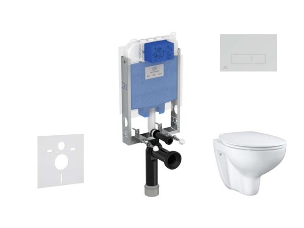 IDEAL STANDARD - ProSys Set předstěnové instalace, klozetu a sedátka Bau Ceramic, tlačítka Oleas M2, Rimless, SoftClose, chrom mat ProSys80M SP134