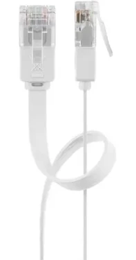 Goobay 93365 CAT5e patch kabel 20 m bílá / Síťový kabel / U/UTP / plochý / pozlacené konektory (93365)