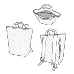 Batoh Reisenthel Shopper Backpack Rhombus light grey