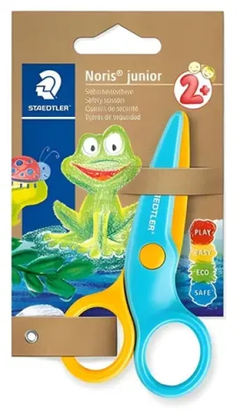 STAEDTLER Nůžky Noris junior modro-žluté / Bezpečnostní / Délka 100 mm / Pro praváky / Od 2 let (965 40 BK)