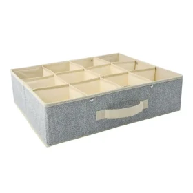 MSV prodyšný zásuvkový box s 12 přihrádkami šedý / polypropylen / 45 x 36 x 12 cm (3700703911425)