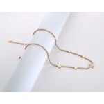 Ocelový choker náhrdelník Patricia Gold - hvězdy, Zlatá 38 cm + 5 cm (prodloužení)