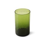 HK living Sklenice Tube Olive 400 ml, zelená barva, sklo