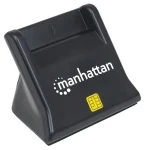 Manhattan čtečka Smart karet a SIM se stojánkem / Čtečka karet / USB 2.0 / černá (102025)