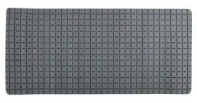 MSV protiskluzová podložka do vany QUADRO Premium šedá / SBS kaučuk / 36 x 76 cm