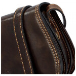 Dámská kožená crossbody taška Luren, tmavě hnědá