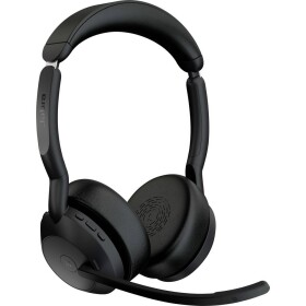 Jabra Evolve2 55 Link 380/390a UC Stereo Sluchátka On Ear Bluetooth® stereo černá Redukce šumu mikrofonu, Potlačení hluku Počítače