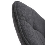 Židle jídelní, černá látka, černý kov, otočný mechanismus 90°/90° (L/P) - funkce reset