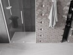 MEXEN/S - Velar posuvné sprchové dveře 90, transparent, bílá 871-090-000-01-20
