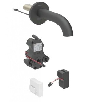 GEBERIT - Piave Elektronická umyvadlová baterie pod omítku, síťové napájení, easy to clean, matná černá 116.262.14.1