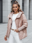 Dámská přechodná prošívaná bunda oversize PUFFILOF růžová FashionStreet TY4854 XL