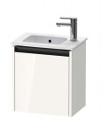 DURAVIT - Ketho.2 Umyvadlová skříňka 44x41x29 cm, 1 dvířka, panty vlevo, lesklá bílá K25060L22220000