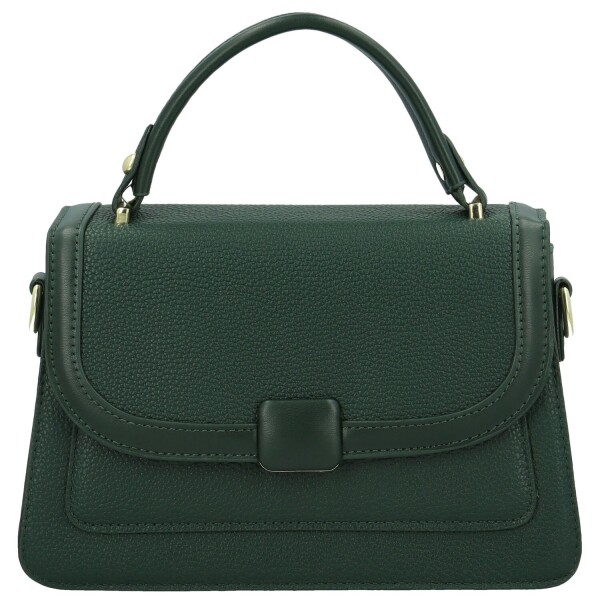 Módní dámská koženková kabelka do ruky Andresa, tmavě zelená