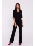 S377 Peplum overal - černý EU L