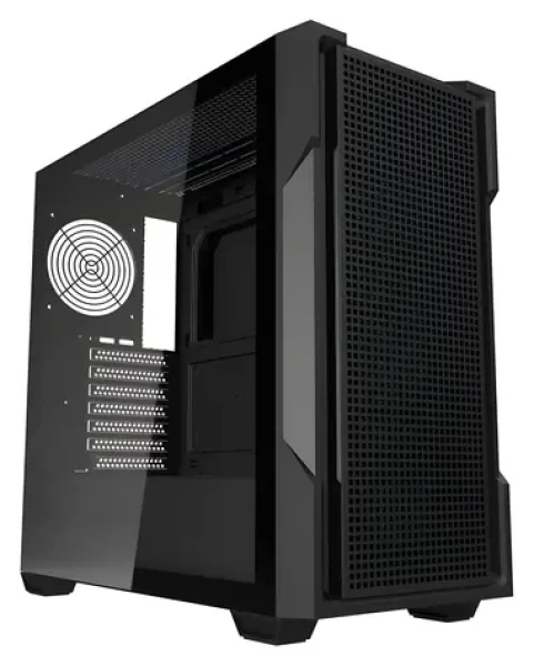 DarkFlash DS900 Mesh černá / ATX / bez ventilátorů / 2x USB-A / průhledná bočnice / bez zdroje (DS900 Mesh_Black)