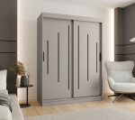 Šatní skříň Abi Rubino Y Rozměry: 150 cm, Barva korpusu + barva dveří: Kašmír
