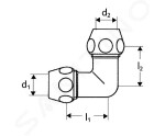 SCHELL - Příslušenství Rohové dvojité šroubení, chrom 064470699