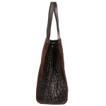 Luxusní dámská kožená kabelka na rameno Cynthia, tmavě hnědá