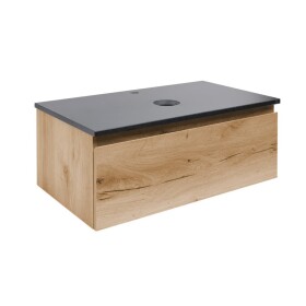 Koupelnová skříňka s žulovou krycí deskou SAT B-Way 79x30x45 cm dub BWAY80OAKZ BWAY80OAKZ