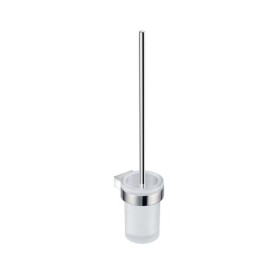 JIKA - Pure WC štětka nástěnná s držákem, chrom/matné sklo H3843B10040001
