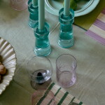 HK living Sklenice Tube Blush 400 ml, růžová barva, sklo