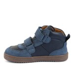 Chlapecké celoroční kožené kotníkové barefoot boty LOOP HIGH-TOPS DARK BLUE Froddo G2110157 - 25