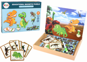 Mamido Vzdělávací magnetické puzzle dinosauři