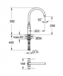 GROHE - Ambi Cosmopolitan Páková dřezová baterie, chrom 30190000