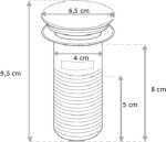 MEXEN - Zátka klik-klak s přepadem kulatá, chrom 79920-00