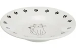TRIXIE Keramická miska pro krátkonosá plemena bílá / Miska pro psy / Keramika / O 15 cm (TX-24651)