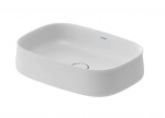 DURAVIT - Zencha Umyvadlo na desku 55x39 cm, bez přepadu, DuraCeram, WonderGliss, matná bílá 23735532791