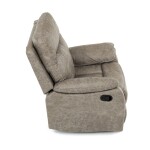 TV a relaxační křeslo s manuálním ovládáním, potah lanýžová látka v dekoru vintage