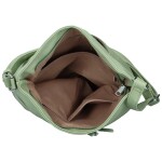Trendy dámská koženková crossbody kabelka Rebecca, světle zelená