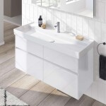 VILLEROY & BOCH - Collaro Umyvadlová skříňka, 115x55x44 cm, 4 zásuvky, Glossy White C01200DH