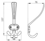 Siro Nábytkový věšák 1096 nikl mat, 1 ks (S12252)