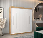 Šatní skříň Abi Y0 Barva korpusu: Dub artisan, Rozměry: 120 cm, Dveře: Černá