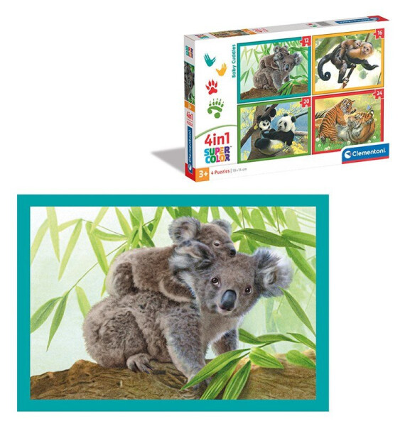 Puzzle Roztomilá mláďata 4v1 (12+16+20+24 dílků) - Clementoni