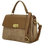 Módní dámská koženková kabelka do ruky Gabris, khaki