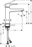 HANSGROHE - Metropol Umyvadlová baterie s výpustí Push-Open, kartáčovaný bronz 32507140