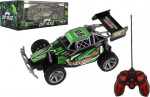 Auto RC Buggy rychlostní plast 23cm 27MHz na baterie zelené v krabici 35x13,5x18cm
