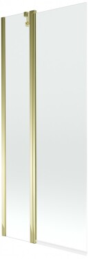 MEXEN - Flip vanová zástěna 1-křídlo 80x150 cm, transparent, zlato 894-080-101-50-00