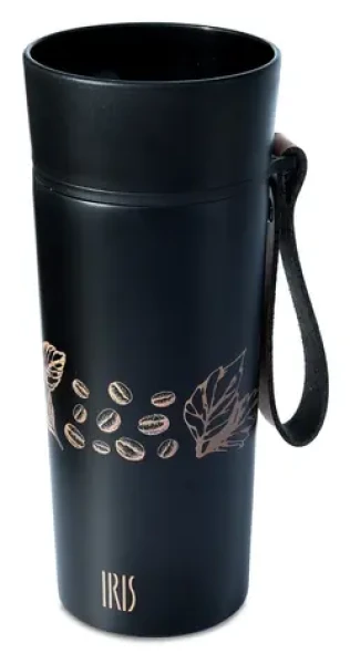 Iris Barcelona Termohrnek 360 ml černá / Termohrnek / 360° uzávěr s výlevkou / Teplo 6h / Chlad 12h (8361-IN)