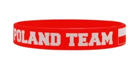 SPORTTEAM Náramek silikon Polsko 1 červený (4891223108859)