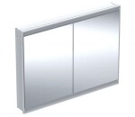 GEBERIT - ONE Zrcadlová skříňka s LED osvětlením, 120x90x15 cm, 2 dvířka, vestavná, bílá 505.805.00.2