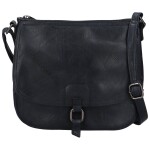Trendy dámská koženková crossbody kabelka Gergana, tmavě modrá