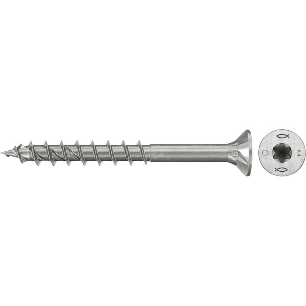 Fischer 574155 šrouby do dřevotřísky 5 mm 60 mm TX Nerezová ocel 100 ks