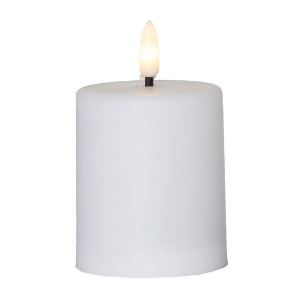 STAR TRADING LED svíčka Flamme Paula White 10 cm, bílá barva, plast