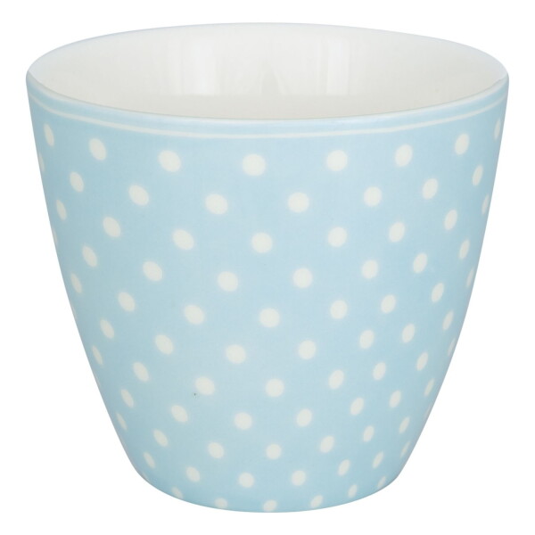 GREEN GATE Latte cup Dotty Pale Blue 300 ml, modrá barva, porcelán 300ml